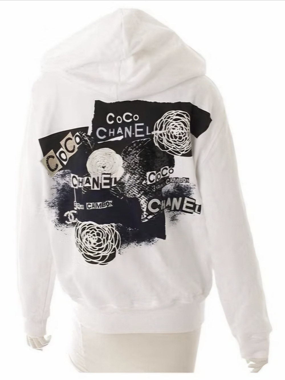 Chanel 2020 Graffiti Graphic Zip-Up Hoodie – White (Size XS) – NWT
